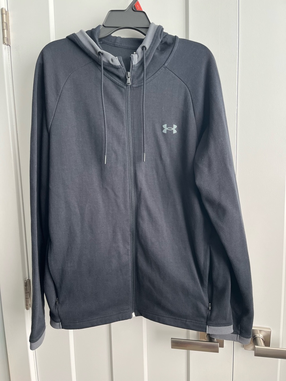 Under Armour Men's Black Hooded Full-Zip Performance Jacket Sz Lg